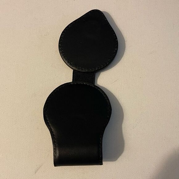 Mercedes Sunglass Holder for Car with Logo Black Leather NWT - Picture 6 of 10